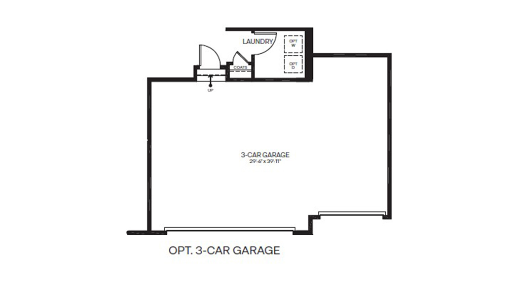 Optional third car garage