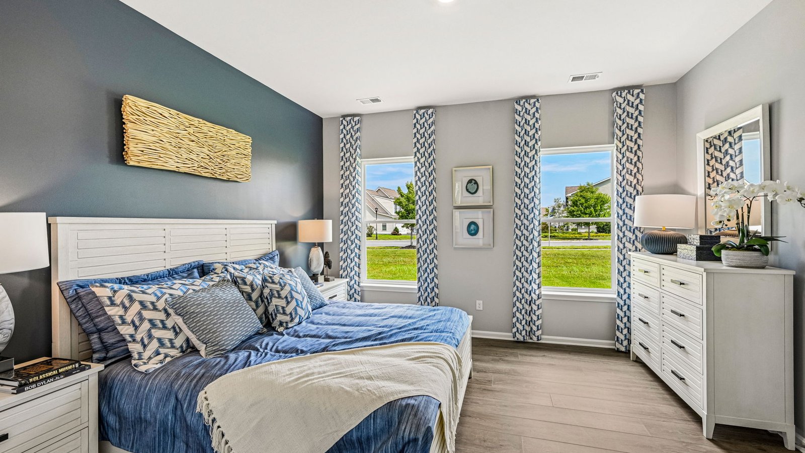 The private owner’s suite is a retreat in the back of the home.