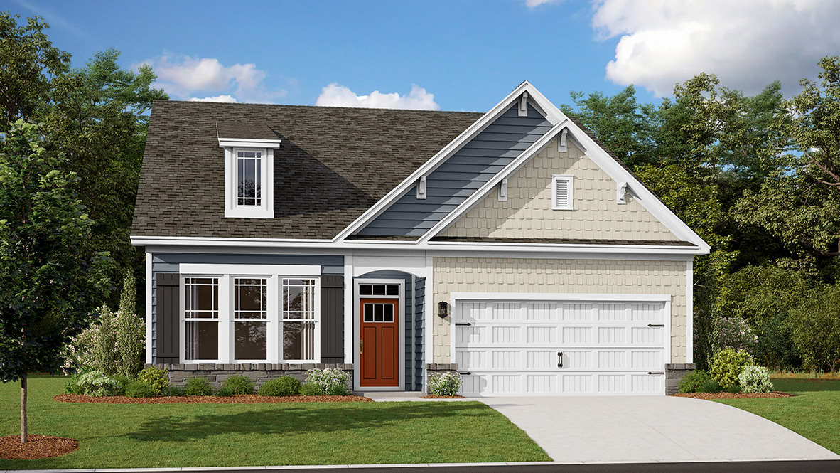 A rendering of an Azalea ranch home.