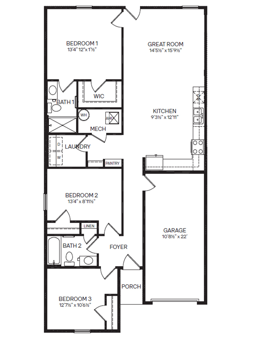 Sullivan Twin floorplan