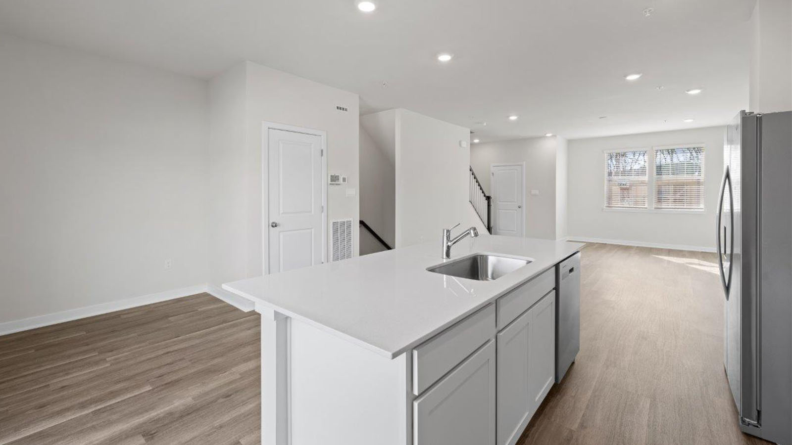 central island with sink