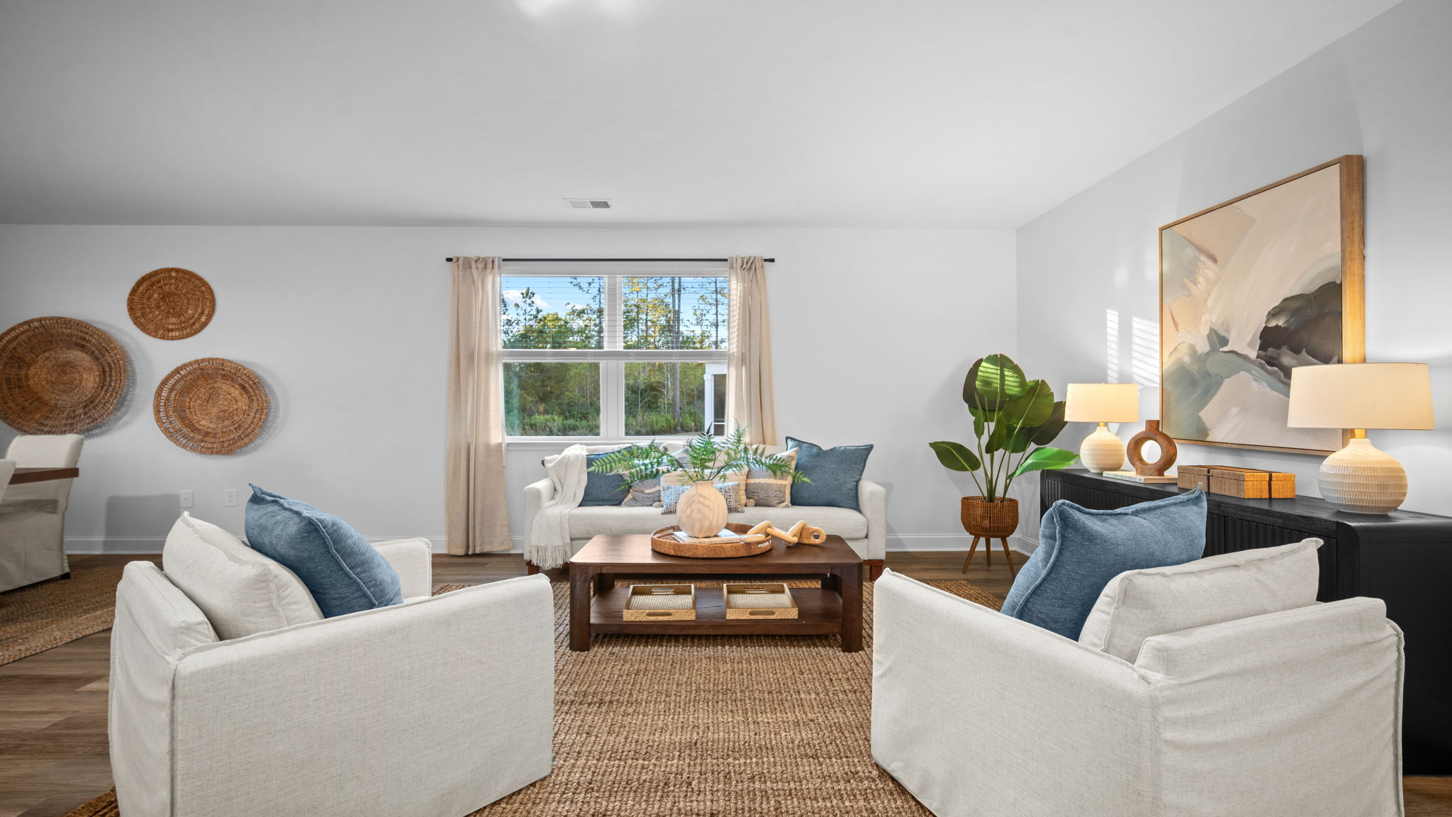 Living area of home with seating q