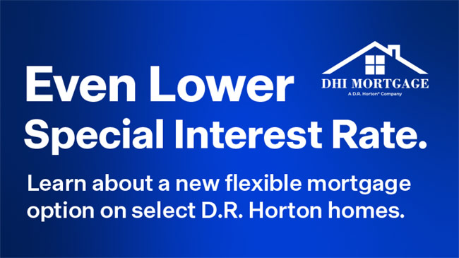 Blue background with white and yellow letters that read Special Interest Rate 
