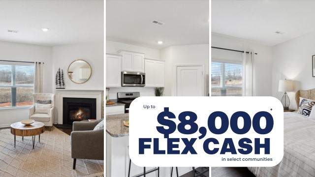 Up to $8,000 in flex cash in select communities