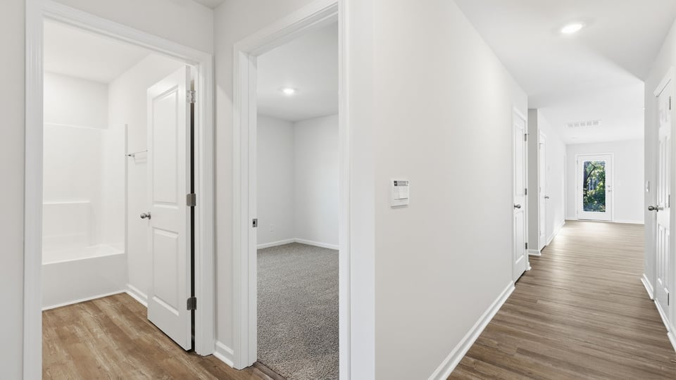Hallway view of home.