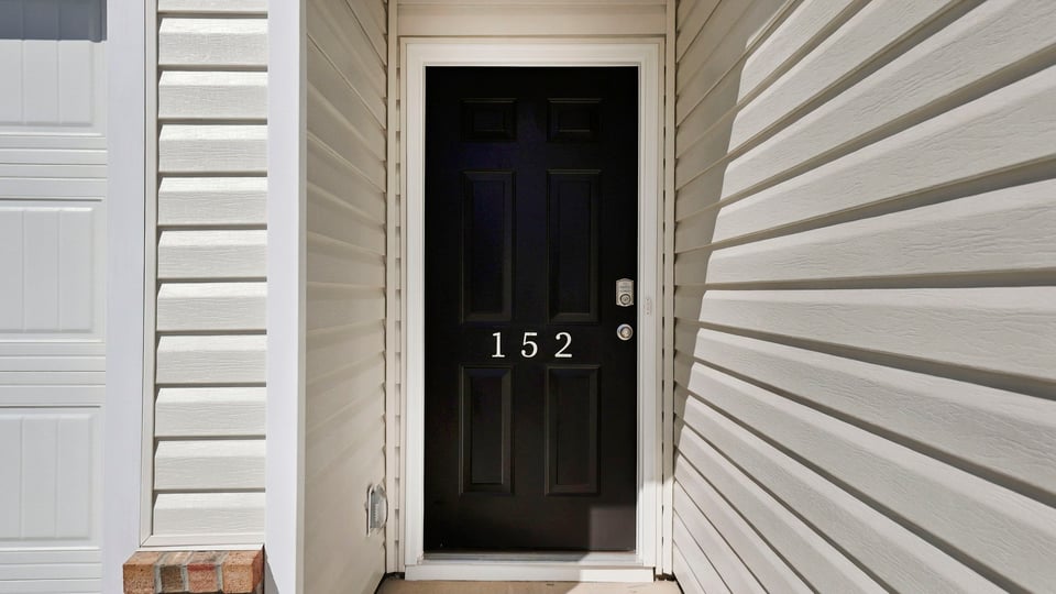 View of front door.