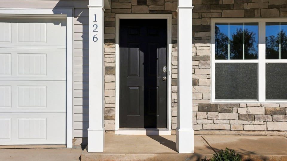 View of front door.