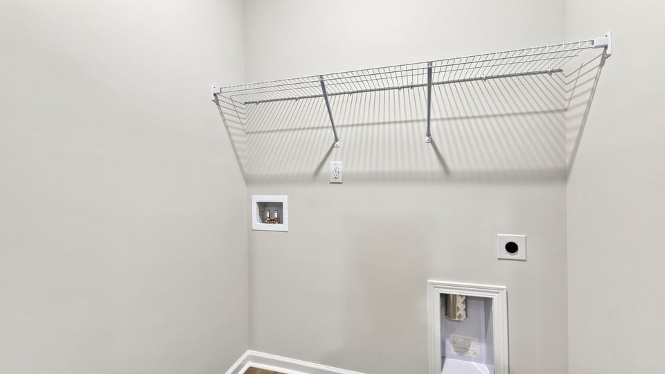Bathroom with double vanity sink.
