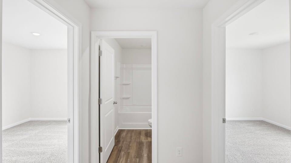Hallway view of home.