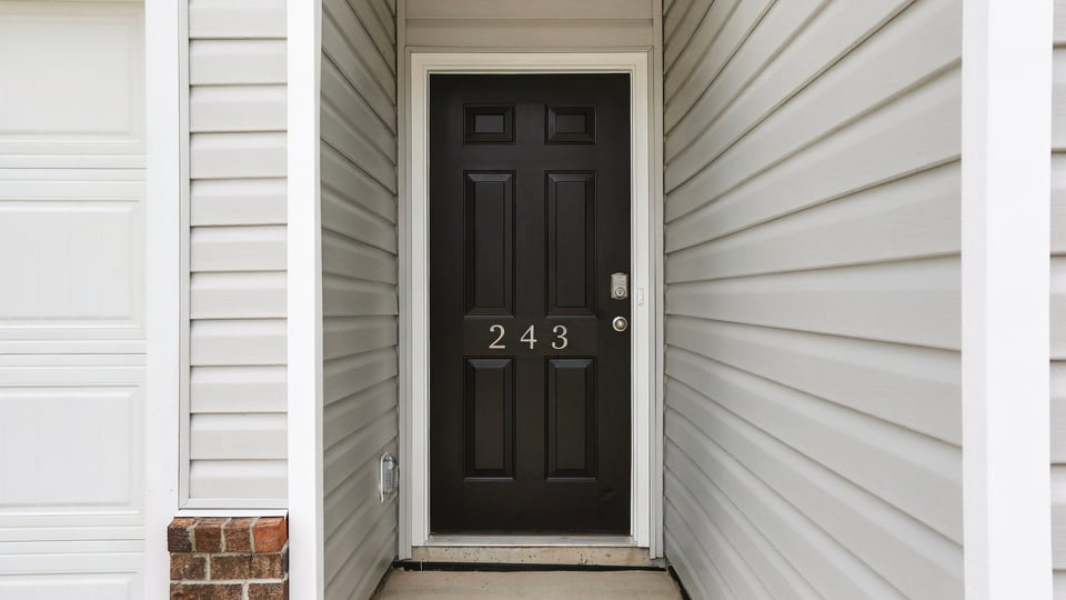 View of front door.