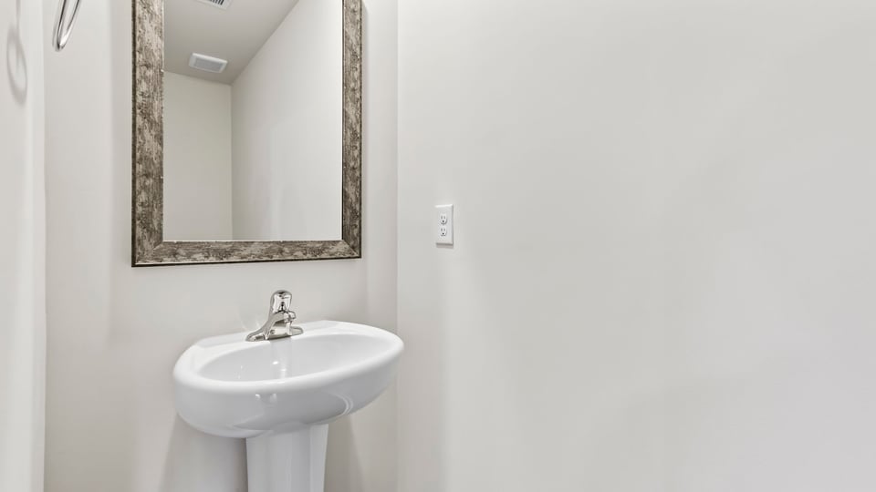 Half bathroom with sink.