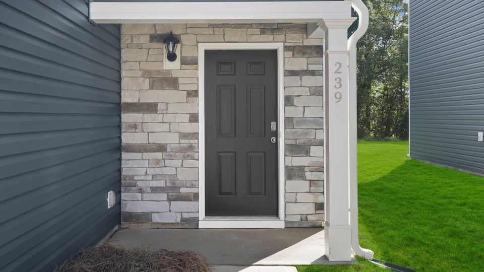 View of front door.