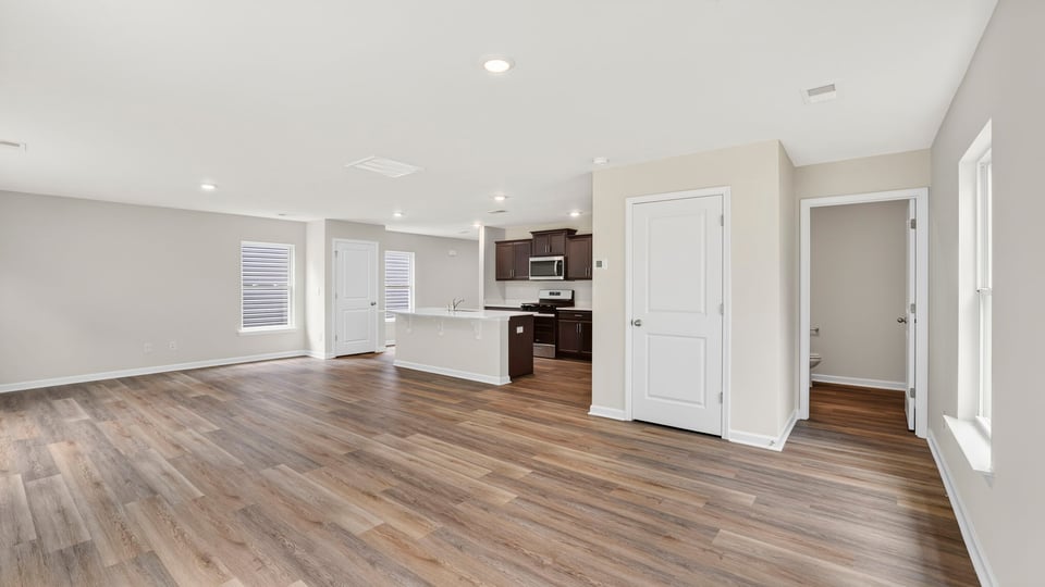 Living area with windows.