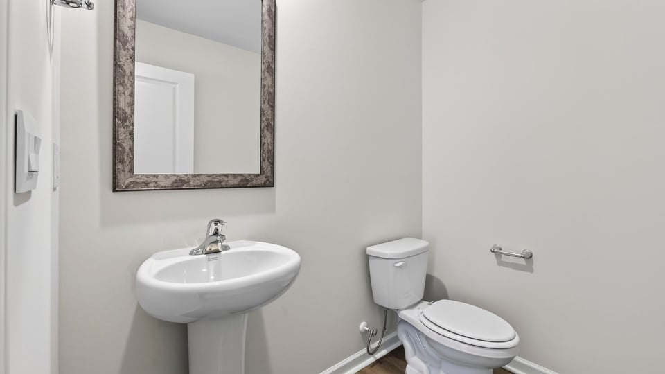 Half bathroom with sink.
