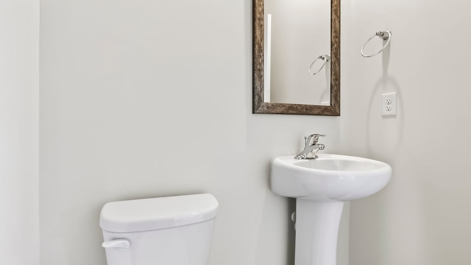 Half bathroom with sink.
