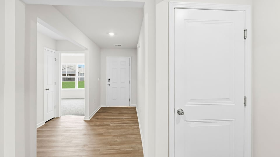 Hallway view of home.