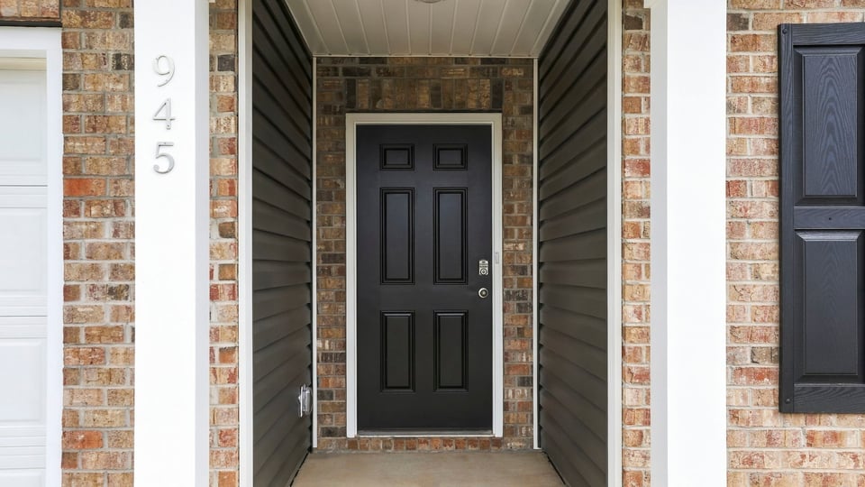 View of front door.