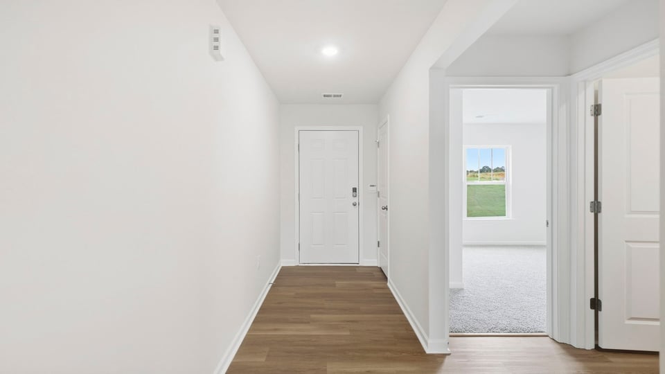 Hallway view of home.