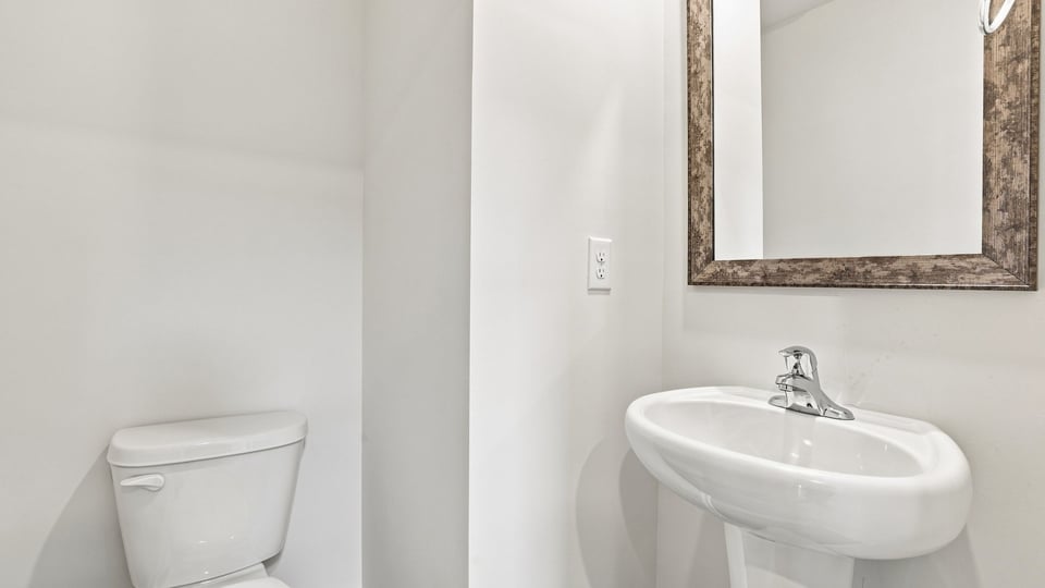Half bathroom with sink.
