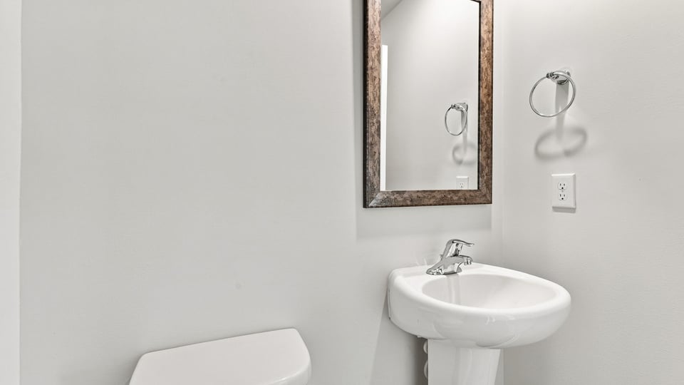 Half bathroom with sink.