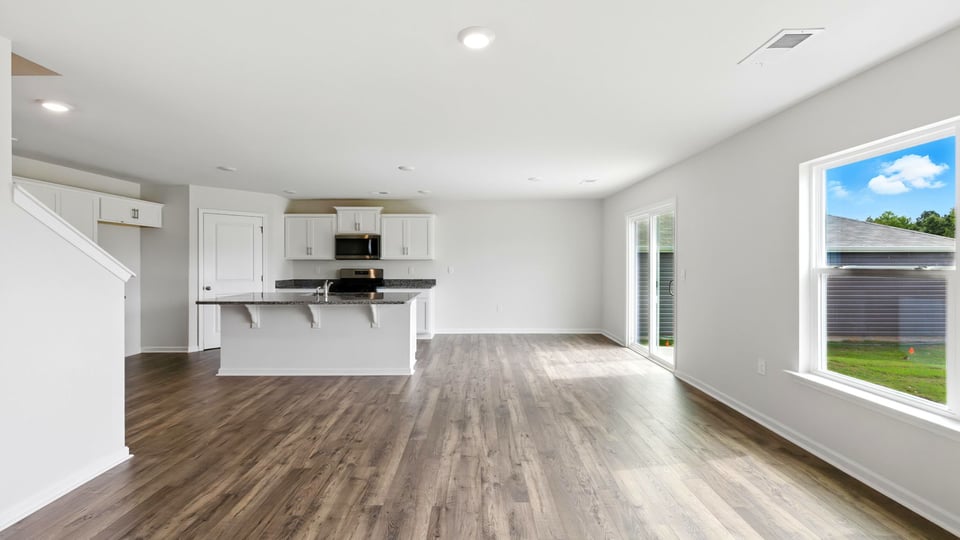 Living area with windows.