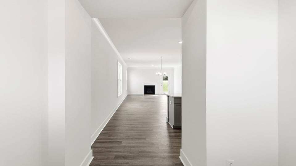 Hallway view of home.