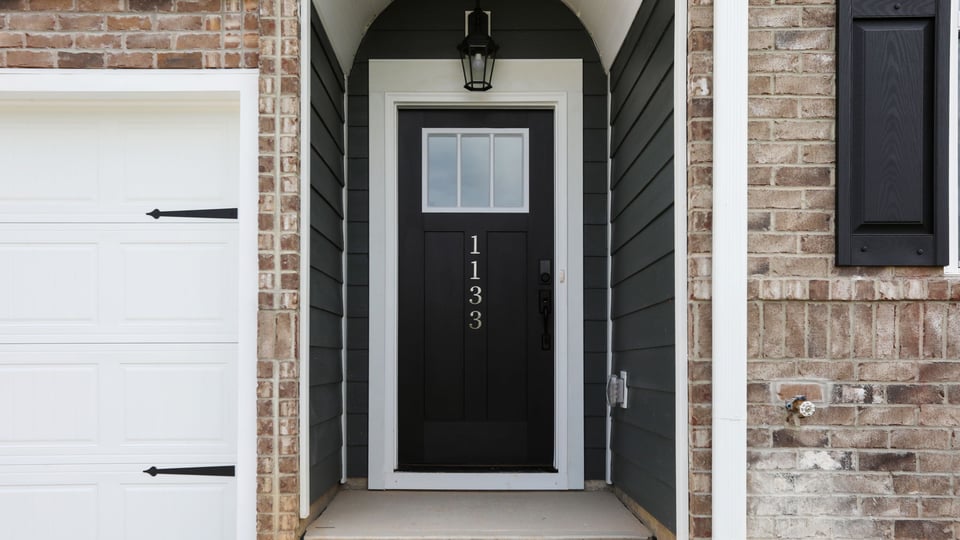 View of front door.