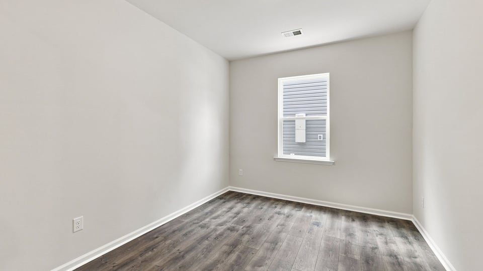 Dining room with windows.