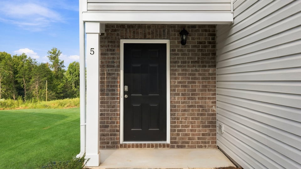 View of front door.