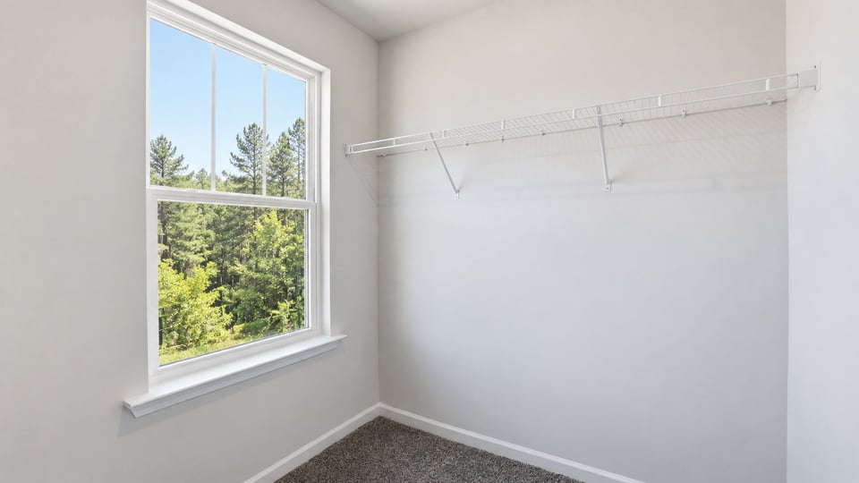 Closet with window.