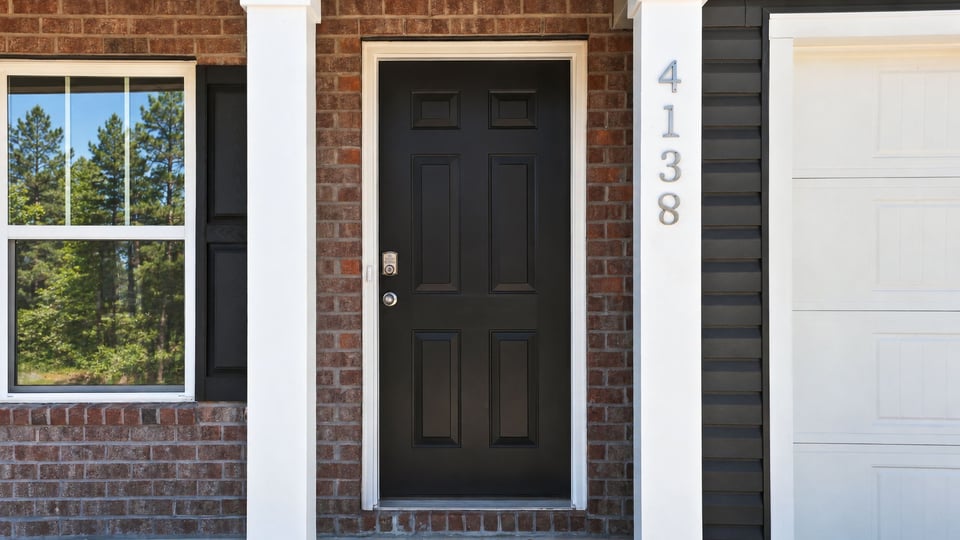 View of front door.