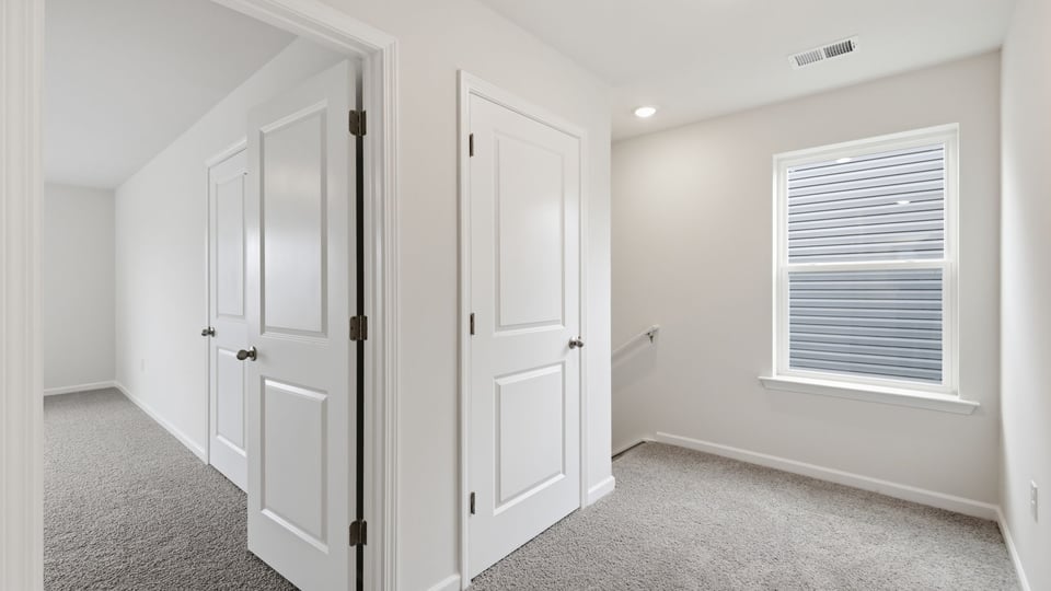 Hallway view of rooms.