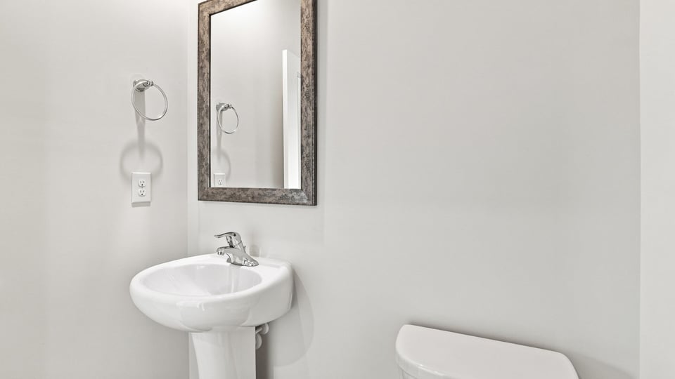 Half bathroom with sink.