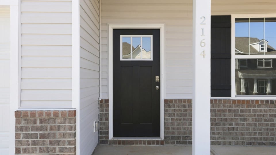 View of front door.