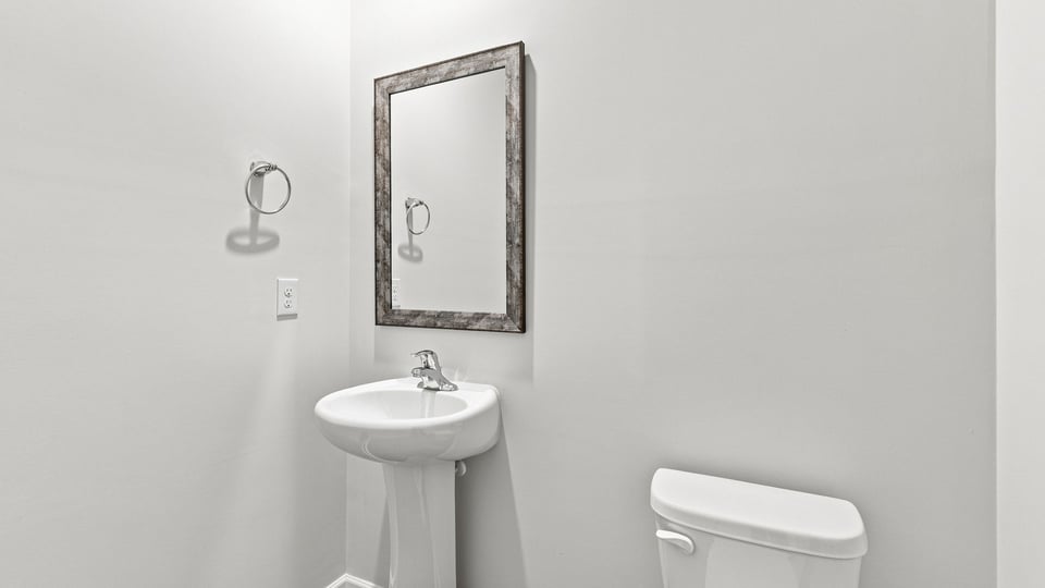 Half bathroom with sink.