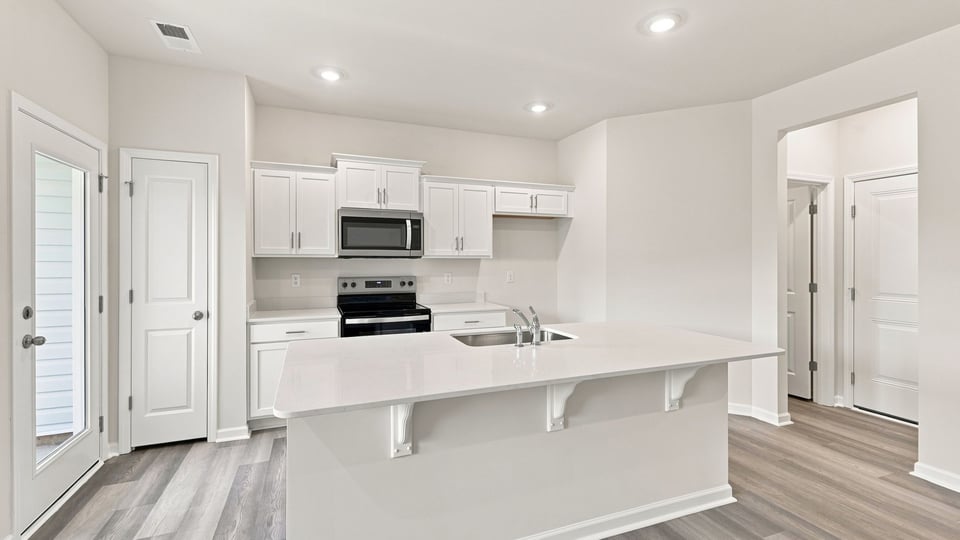 View into kitchen.