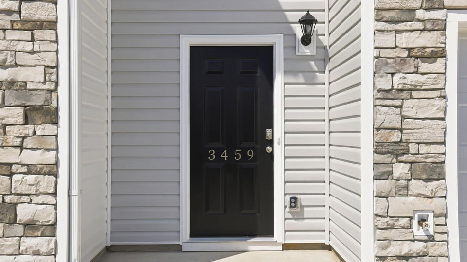 View of front door.