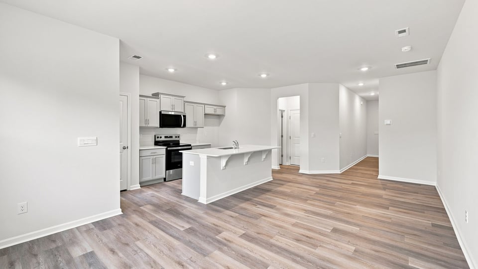 View into kitchen.