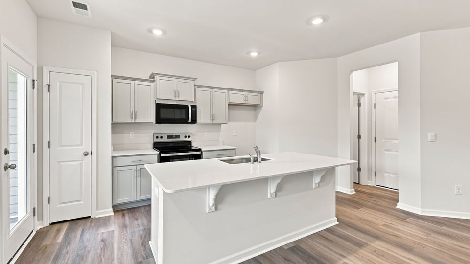 View into kitchen.