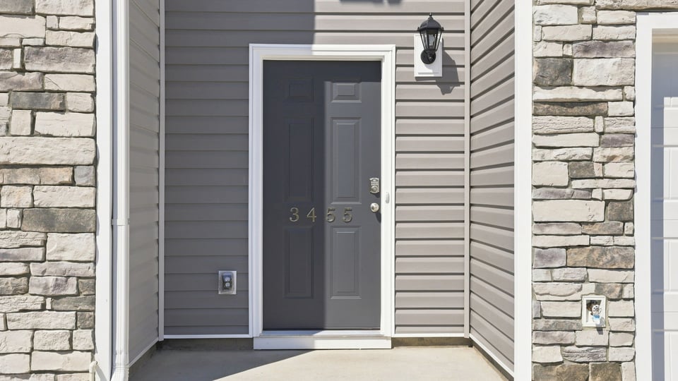 View of front door.