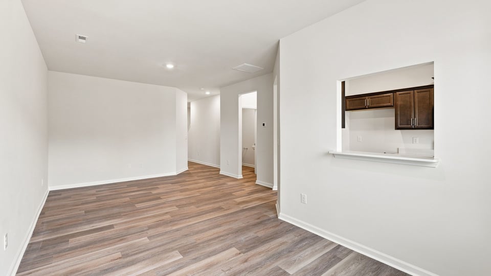 View into kitchen.