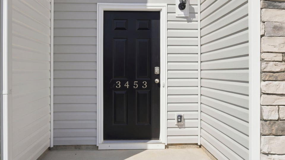 View of front door.