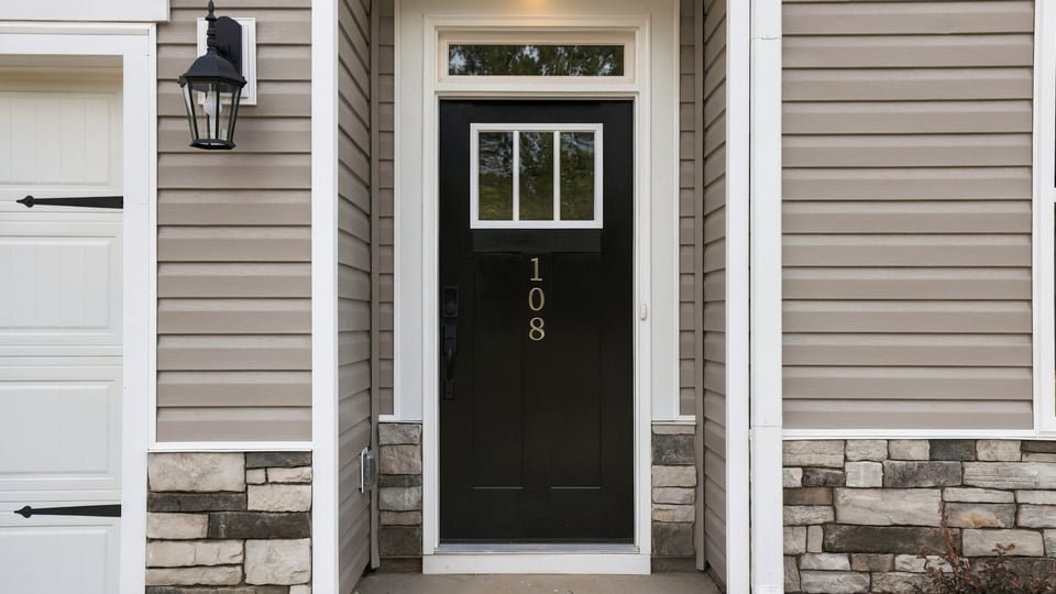 View of front door.