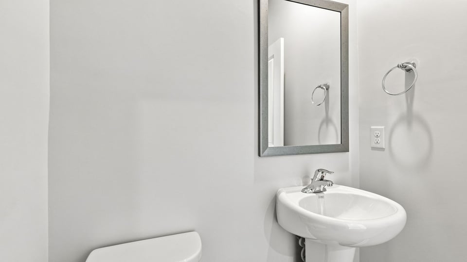 Half bathroom with sink.
