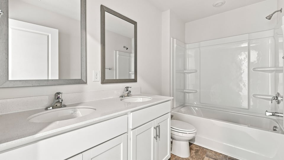 Bathroom with vanity sink.