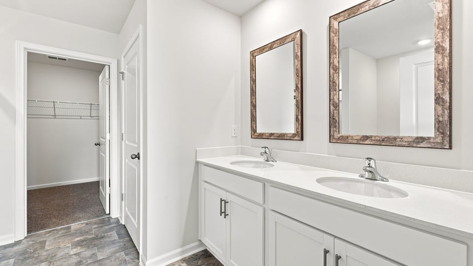 Bathroom with walk in closet.