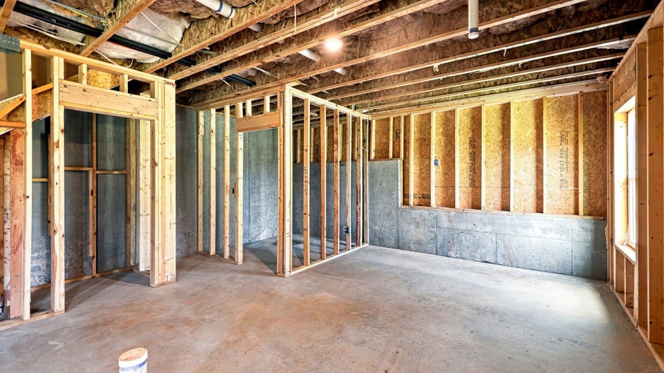 Unfinished basement.