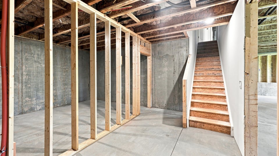 Unfinished basement.