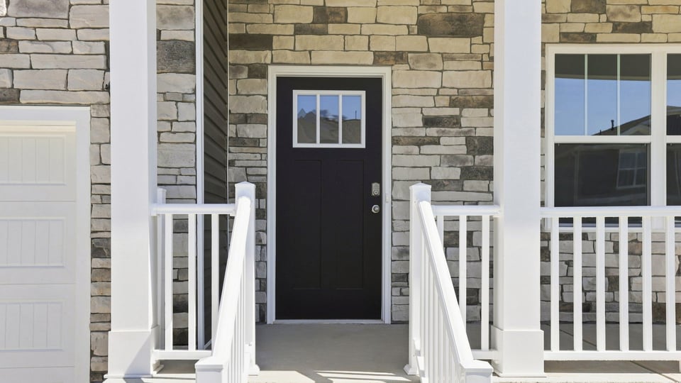View of front door.