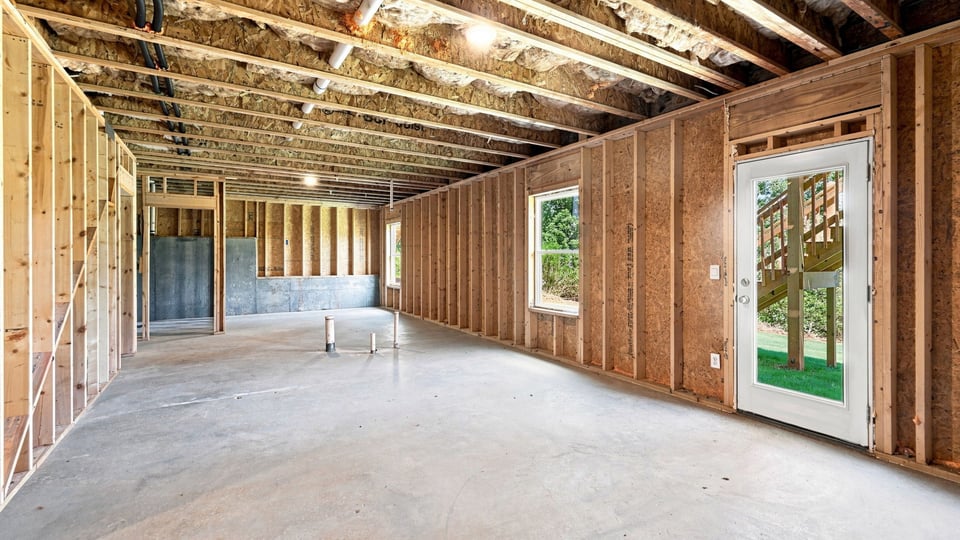 Unfinished basement.
